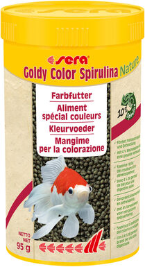 Sera - Aliments spécial Couleurs Goldy Color Spirulina pour Poissons Rouges - 250ml