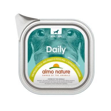 Almo Nature - Pâtée Daily Nogluten Poulet Et Petit Pois - 100g