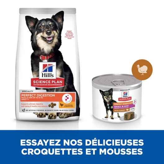 Hill’s Science Plan Perfect Digestion Adult Small&Mini Mousse Chien Adulte Petite Race Dinde - 200g image number null