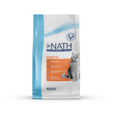 Nath - Croquettes Veterinary Diet Diabetic Sans Céréales pour Chat - 4Kg
