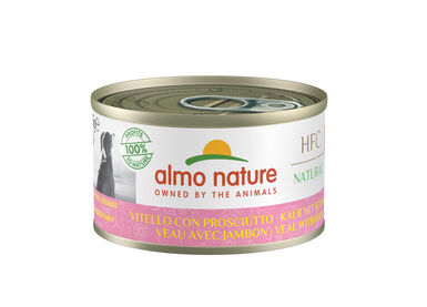 Almo Nature - Pâtée en Boîte HFC Veau et Jambon pour Chiens - 95g