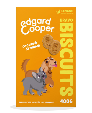 Edgard & Cooper - Biscuits Adulte Banane et Beurre de Cacahuète - 400g