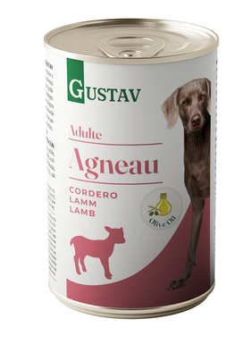 Gustav - Pâtée Adulte  à l'Agneau pour Chiens - 400g