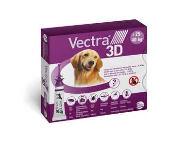 Ceva - Pipettes Antiparasitaires Vectra 3D 25-40Kg pour Chiens - x3