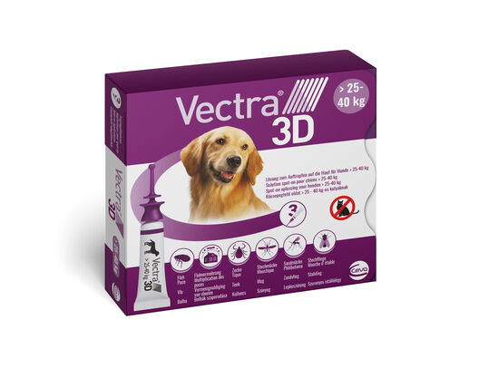 Ceva - Pipettes Antiparasitaires Vectra 3D 25-40Kg pour Chiens - x3 image number null