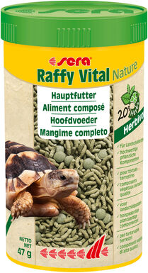 Sera - Aliments Composé Raffy Vital pour Tortues Terrestres et Reptiles Herbivores - 250ml