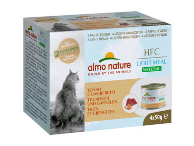 Almo Nature - Pâtée Hfc Light Meal  Thon Et Crevettes - 4 X 50g