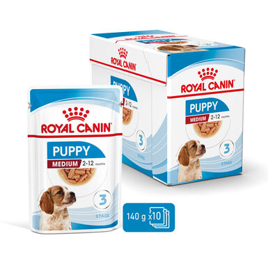 Royal Canin - Sachets Puppy Medium en Sauce pour Chiot - 10x140g