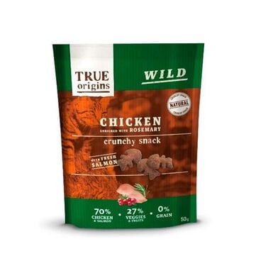 True Origins Wild - Friandises Crunchy au Poulet pour Chats - 50g