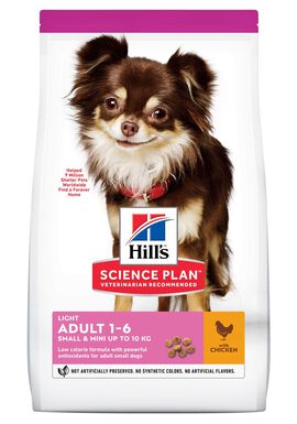 Hill's Science Plan - Adult Light Small & Mini Croquettes Pour Petit Chien Au Poulet  -  1,5kg