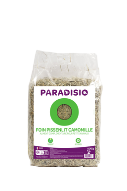 Paradisio - Foin Pissenlit Camomille pour Rongeurs - 500g