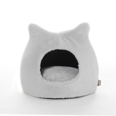 Leeby - Igloo Extra Doux pour Chats - Gris