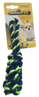 Croci - Jouet Corde Braid Mini Vert /Bleu pour Chiens - 19cm