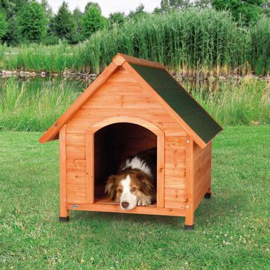 Trixie - natura niche pour chiens Cottage avec pignon brun - M/L 83 x 87 x 101 cm