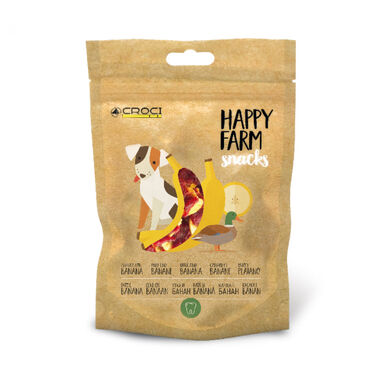 Croci - Friandises Happy Farm Canard et Banane pour Chiens - 80g