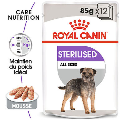 Royal Canin - Sachets Sterilised en Mousse pour Chien - 12X85g