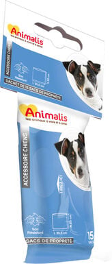 Animalis - Sachet Nomade de Sacs Propreté pour Chien - 15 sacs