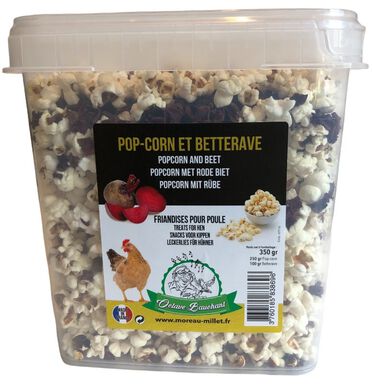 Octave Bauchant - Friandises Pop-corn Betterave pour Poules - 350g