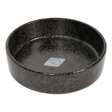 D&D - Gamelle et écuelle d'eau Jasper pour chat Black dots - 200 ml/13.5 x 13.5 x 3.5 cm