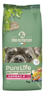 Pro-Nutrition - Croquettes Pure Life Chien Sensible Agneau - 11kg