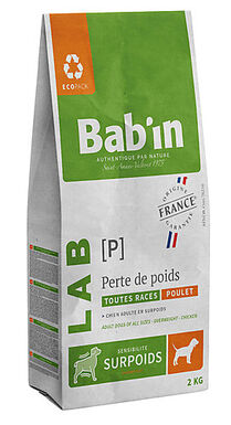 Bab'in - Croquettes Vétérinaires LAB Perte de Poids pour Chiens Medium & Maxi - 2kg