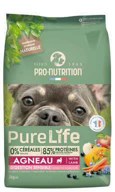 Pro-Nutrition - Croquettes Pure Life Chien Sensible Agneau - 2kg