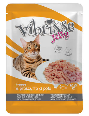 Vibrisse -  SACHET JELLY THON JAMBON DE POULET pour chats -70g