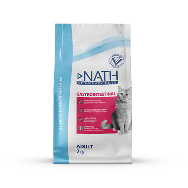 Nath Veterinary Diet - Croquettes Gastro Intestinal Sans Céréales pour Chat - 2,5Kg