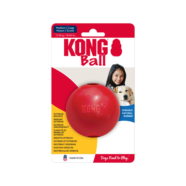 KONG - Jouet Balle Rebondissante Rouge pour Chien - L