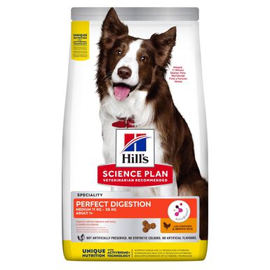 Hill's Science Plan - Perfect Digestion Medium Croquettes Pour Chien  -  2,5kg