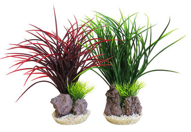 Tyrol - Décoration Plantes Rocher naturel + Support pour Aquarium - 30cm