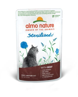 Almo Nature Holistic Fonctionnel - Sterilised Bœuf - Pochon 70 Gr