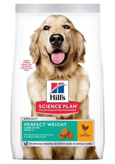 Hill's Science Plan - Adult Perfect Weight Croquettes Pour Grand Chien Au Poulet  - 12kg image number null