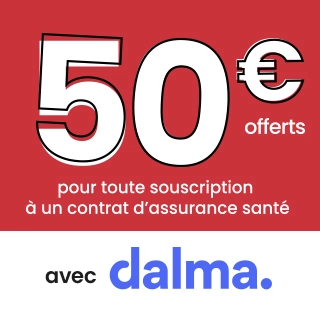 50€ offerts pour toute souscription à un contrat d'assurance Dalma