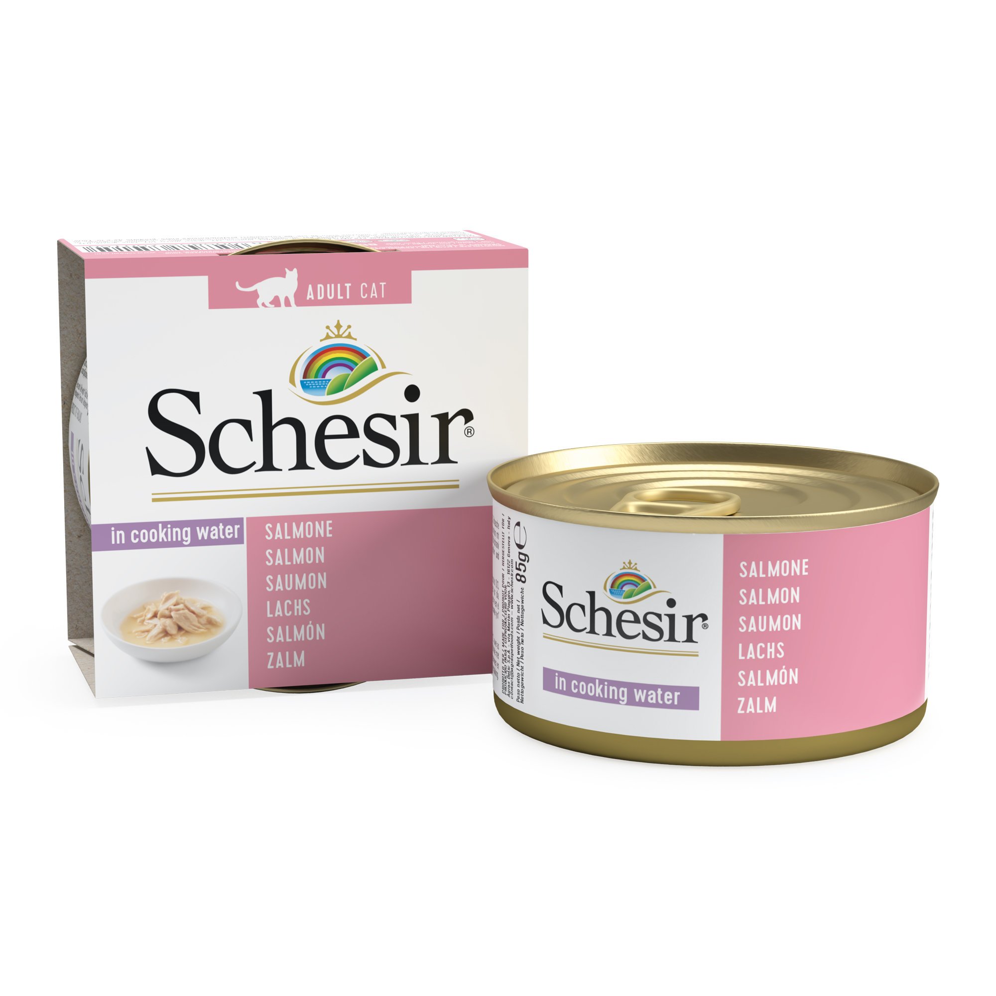 Schesir - Boîte Pâtée au Saumon au Naturel pour Chat - 85g