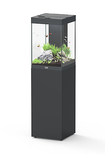 Aquatlantis - Aquarium + Meuble Led équipé AQUA TOWER 96 Anthracite - 96L