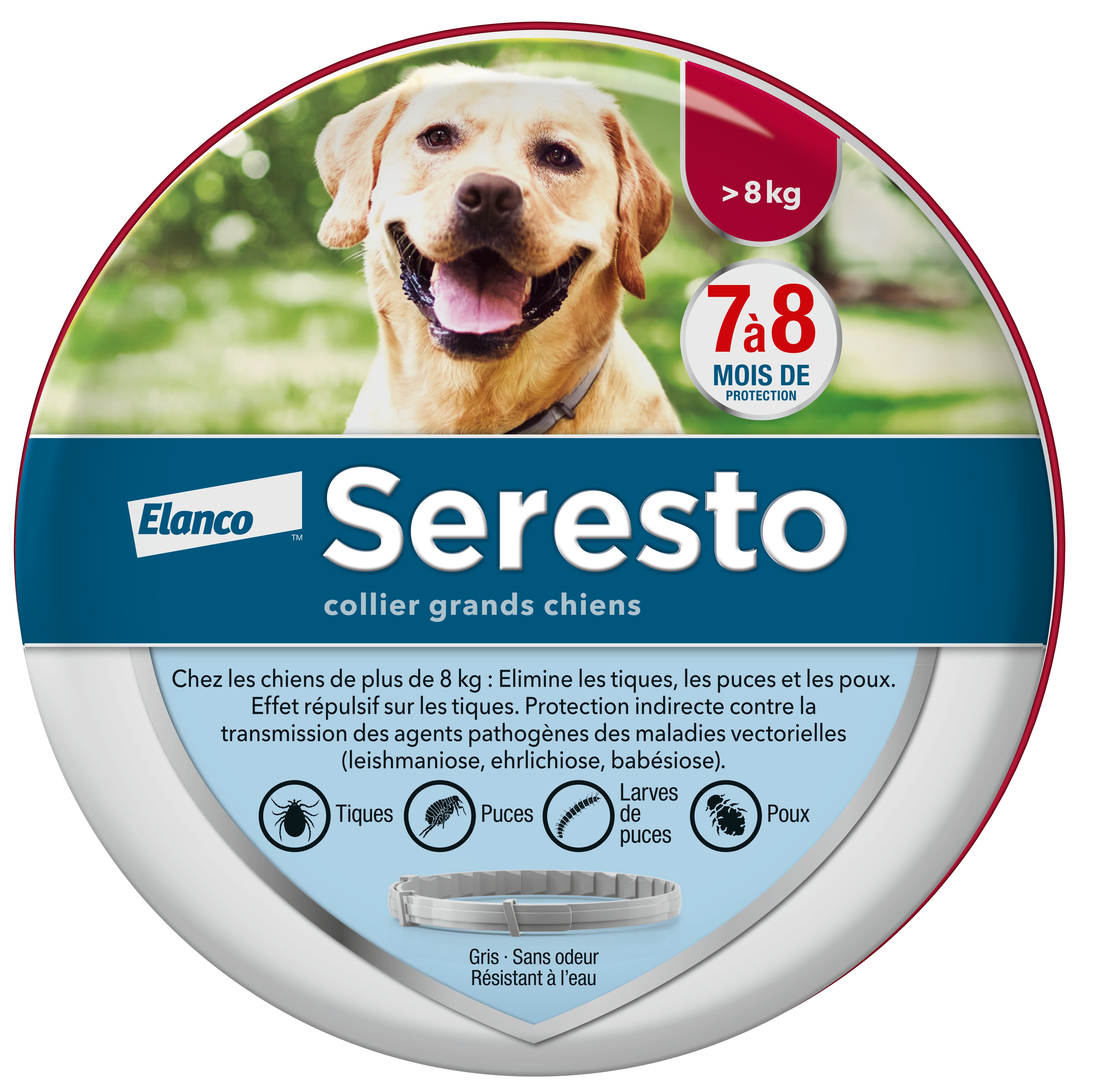 Elanco - Collier Seresto Antiparasitaires pour Grand Chien