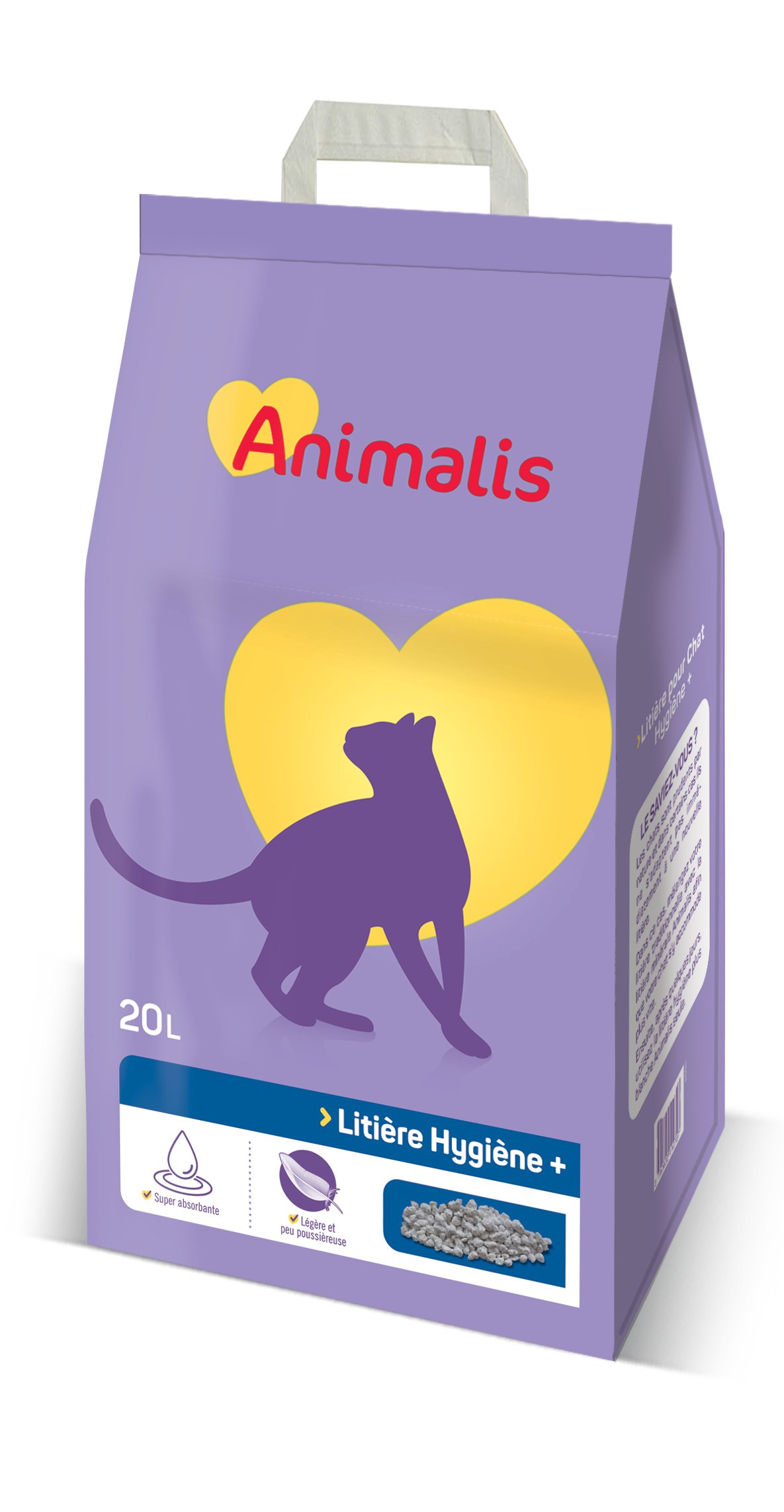 Animalis - Litière Hygiène Plus Minérale pour Chat - 20L